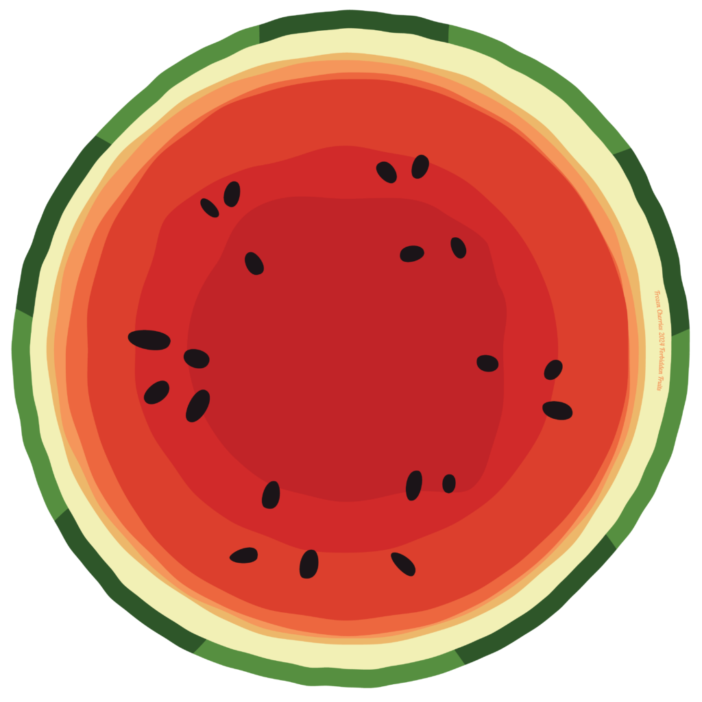 Frozen Cherries 2024 watermelon disc design